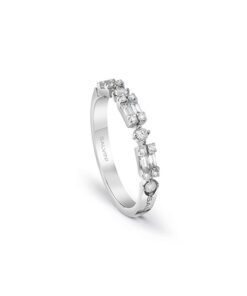 Anello Oro Bianco Diamanti Salvini Collezione Magia