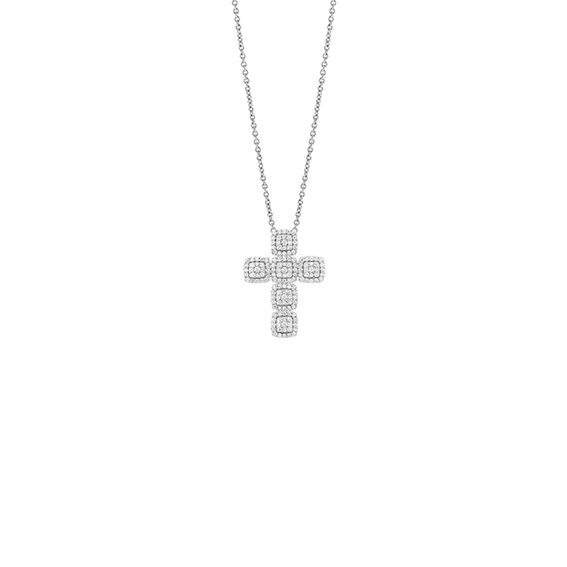 Croce Oro Bianco Diamanti Salvini Collezione Bagliori