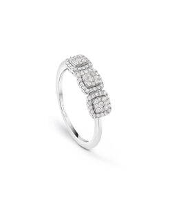 Anello Oro Bianco Diamanti Salvini Collezione Bagliori