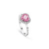 Anello Oro Bianco Diamanti Zaffiro Rosa Salvini Collezione Sorrento