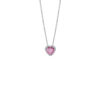 Collana Oro Bianco Diamanti Zaffiro Rosa Salvini Collezione Sorrento