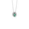 Collana Oro Bianco Diamanti Smeraldo Bliss Collezione Royale