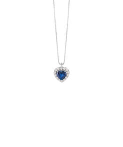 Collana Oro Bianco Diamanti Zaffiro Bliss Collezione Dream Colors