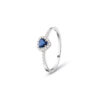 Anello Oro Bianco Diamanti Zaffiro Bliss Collezione Dream Colore