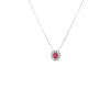 Collana Oro Bianco Diamanti Rubino Bliss Collezione Charleston