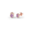 Orecchini Oro Bianco Diamanti Zaffiri Rosa Salvini Collezione Sorrento