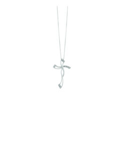 Croce Oro Bianco Diamanti Bliss Collezione Le Croci