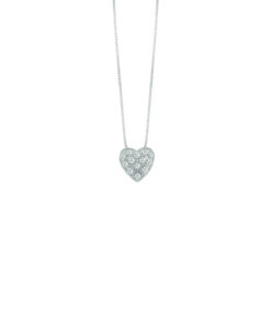 Collana Oro Bianco Diamanti Bliss Collezione Cuori
