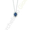 Collana Oro Bianco Diamanti Zaffiro Bliss Collezione Vittoria