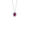 Collana Oro Bianco Diamanti Rubino Bliss Collezione Vittoria