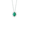Collana Oro Bianco Diamanti Smeraldo Bliss Collezione Vittoria