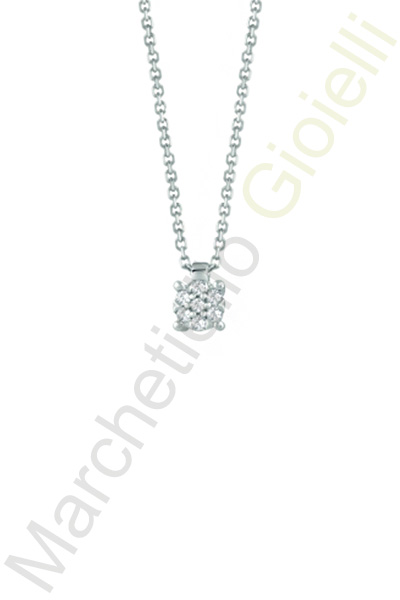 Collana Oro Bianco Diamanti Bliss Collezione Caresse