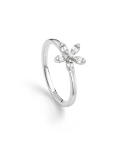 Anello Oro Bianco Diamanti Salvini Collezione Magia Garden