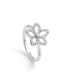 Anello Oro Bianco Diamanti Salvini Collezione Magia Garden