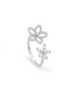 Anello Oro Bianco Diamanti Salvini Collezione Magia Garden