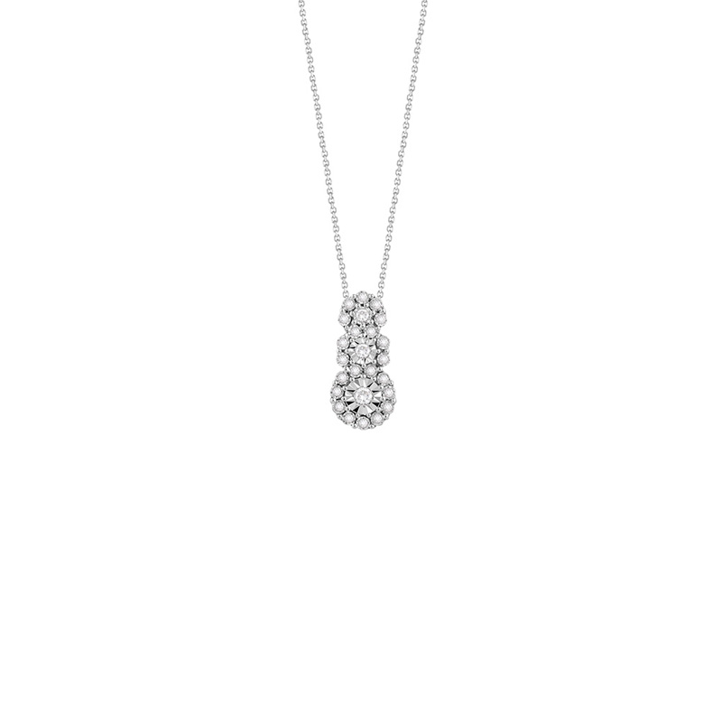 Collana Oro Bianco Diamanti Bliss Collezione Rugiada