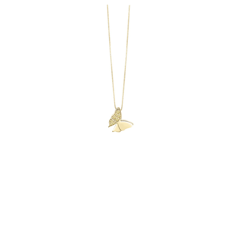 Collana Oro Bianco Diamanti Gialli Bliss Collezione Dream Forme