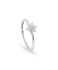 Anello Oro Bianco Diamanti Salvini Collezione Primavera