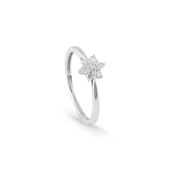 Anello Oro Bianco Diamanti Salvini Collezione Primavera