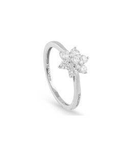Anello Oro Bianco Diamanti Salvini Collezione Primavera
