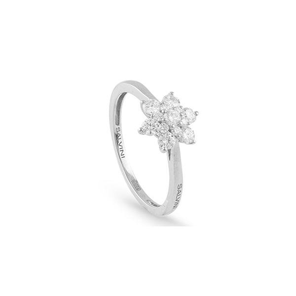 Anello Oro Bianco Diamanti Salvini Collezione Primavera