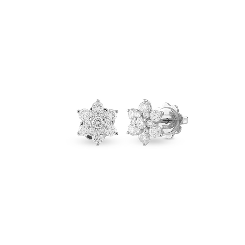 Orecchini Oro Bianco Diamanti Salvini Collezione Primavera