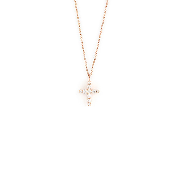 Croce Oro Rosa Diamanti Salvini Collezione Croci