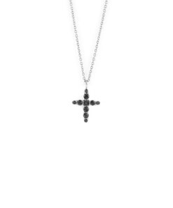 Croce Oro Bianco Diamanti Neri Salvini Collezione Croci