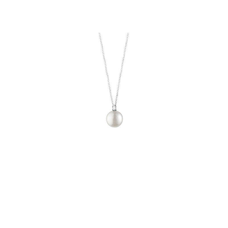 Collana Oro Bianco Diamanti Perla Bliss Collezione Paradise