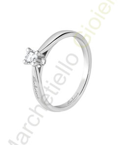 Solitario Oro Bianco Diamanti Salvini Collezione Anversa