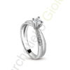 Solitario Oro Bianco Diamanti Salvini Collezione 30 Years