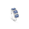 Anello Oro Bianco Diamanti Tanzanite Salvini Collezione Sorrento