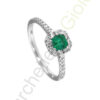 Anello Oro Bianco Diamanti Smeraldo Crieri Collezione Bogotà