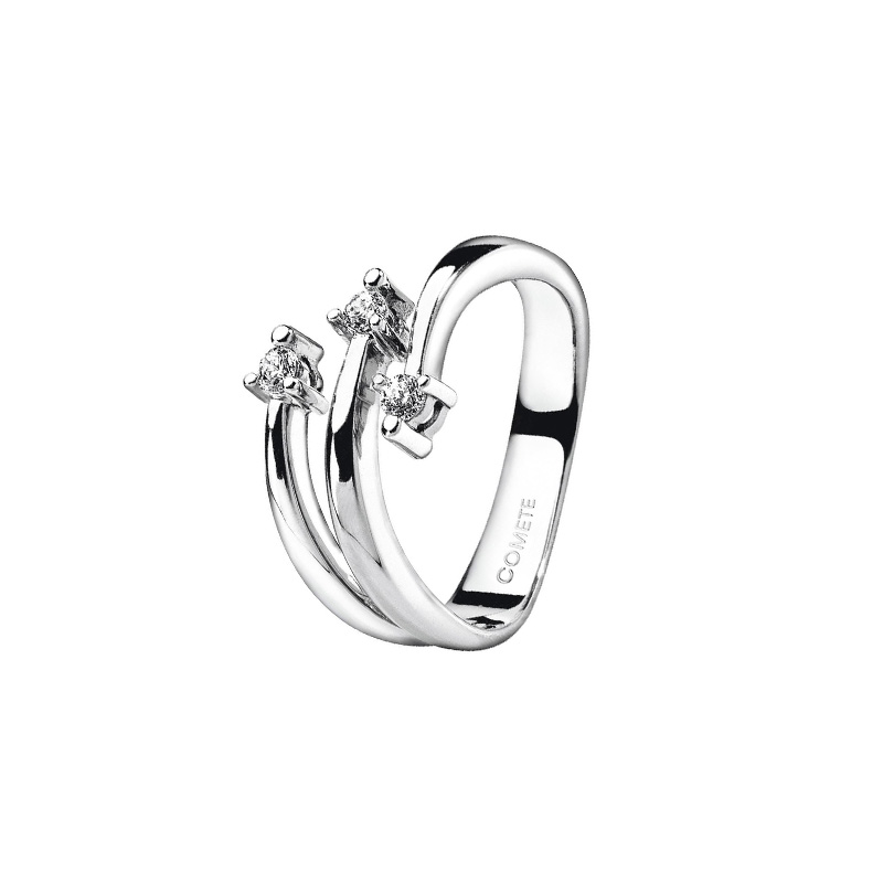 Trilogy Oro Bianco Diamanti Comete Gioielli Collezione Elegance
