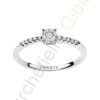 Solitario Oro Bianco Diamanti Comete Gioielli Collezione Elegance