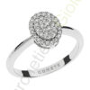 Anello Oro Bianco Diamanti Comete Gioielli Collezione Fenice