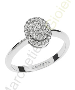 Anello Oro Bianco Diamanti Comete Gioielli Collezione Fenice