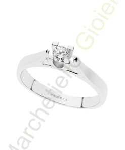 Solitario Oro Bianco Diamanti Comete Gioielli Collezione Classic