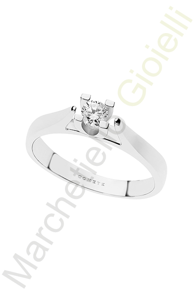Solitario Oro Bianco Diamanti Comete Gioielli Collezione Classic