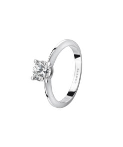 Solitario Oro Bianco Diamanti Comete Gioielli Collezione Classic