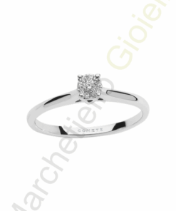 Solitario Oro Bianco Diamanti Comete Gioielli Collezione Classic