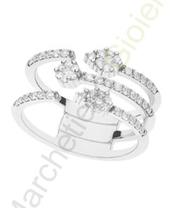 Anello Oro Bianco Diamanti Comete Gioielli Collezione Emozioni