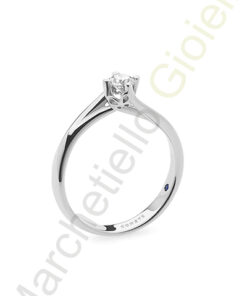 Solitario Oro Bianco Diamanti Comete Gioielli Collezione Classic