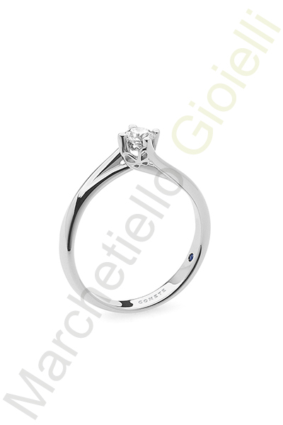 Solitario Oro Bianco Diamanti Comete Gioielli Collezione Classic