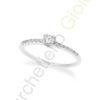 Solitario Oro Bianco Diamanti Comete Gioielli Collezione Classic