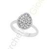 Anello Oro Bianco Diamanti Comete Gioielli Collezione Goccia