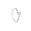 Solitario Oro Bianco Diamanti Comete Gioielli Collezione Petali