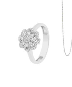 Anello Oro Bianco Diamanti Comete Gioielli Collezione Mille E Una Notte