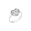 Anello Oro Bianco Diamanti Comete Gioielli Collezione Love Hearth