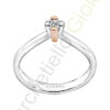 Solitario Oro Bianco Rosa Diamanti Comete Gioielli Collezione Prestige
